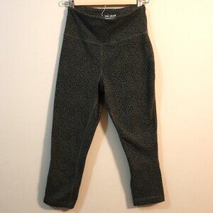 Tek Gear Green leopard print high rise leggings, size small